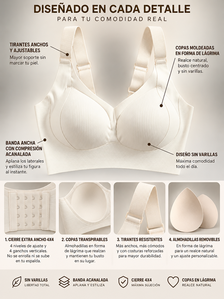 FirmeZero - Brasier Sin Varillas: Levanta tu busto sin varillas metálicas.