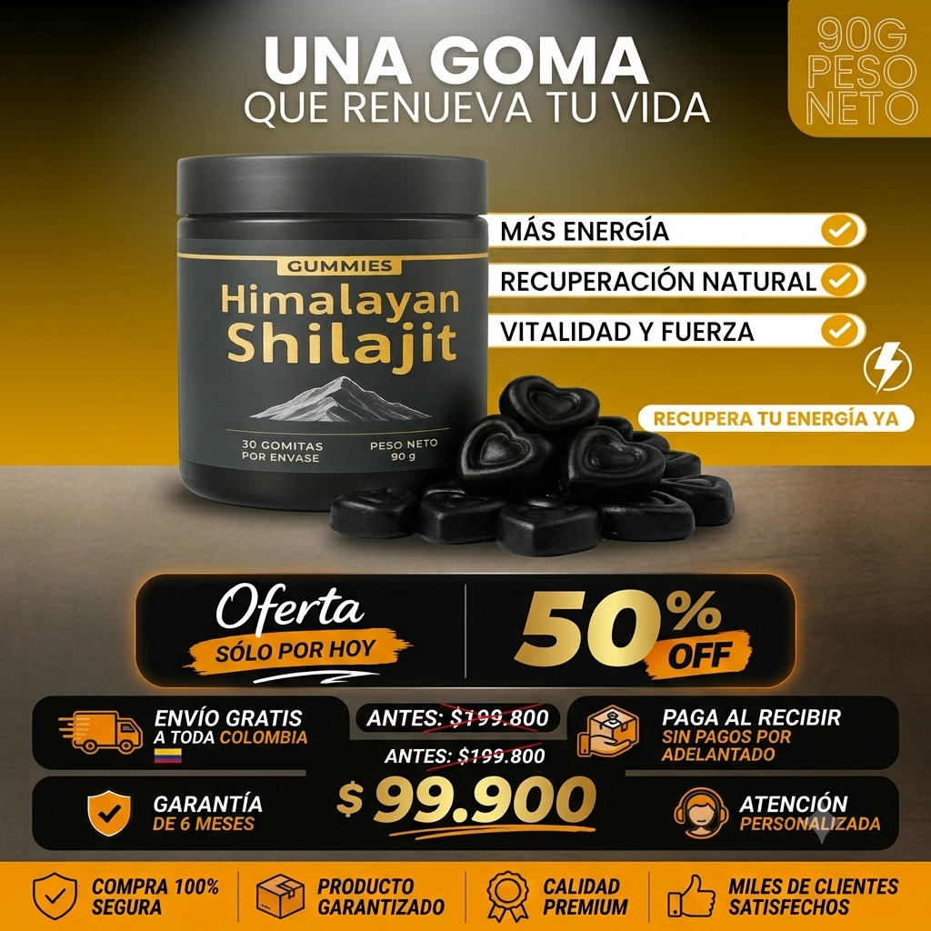 Shilajit Vital Gummies – Energía Ancestral – 85 Minerales Traza + Ashwagandha